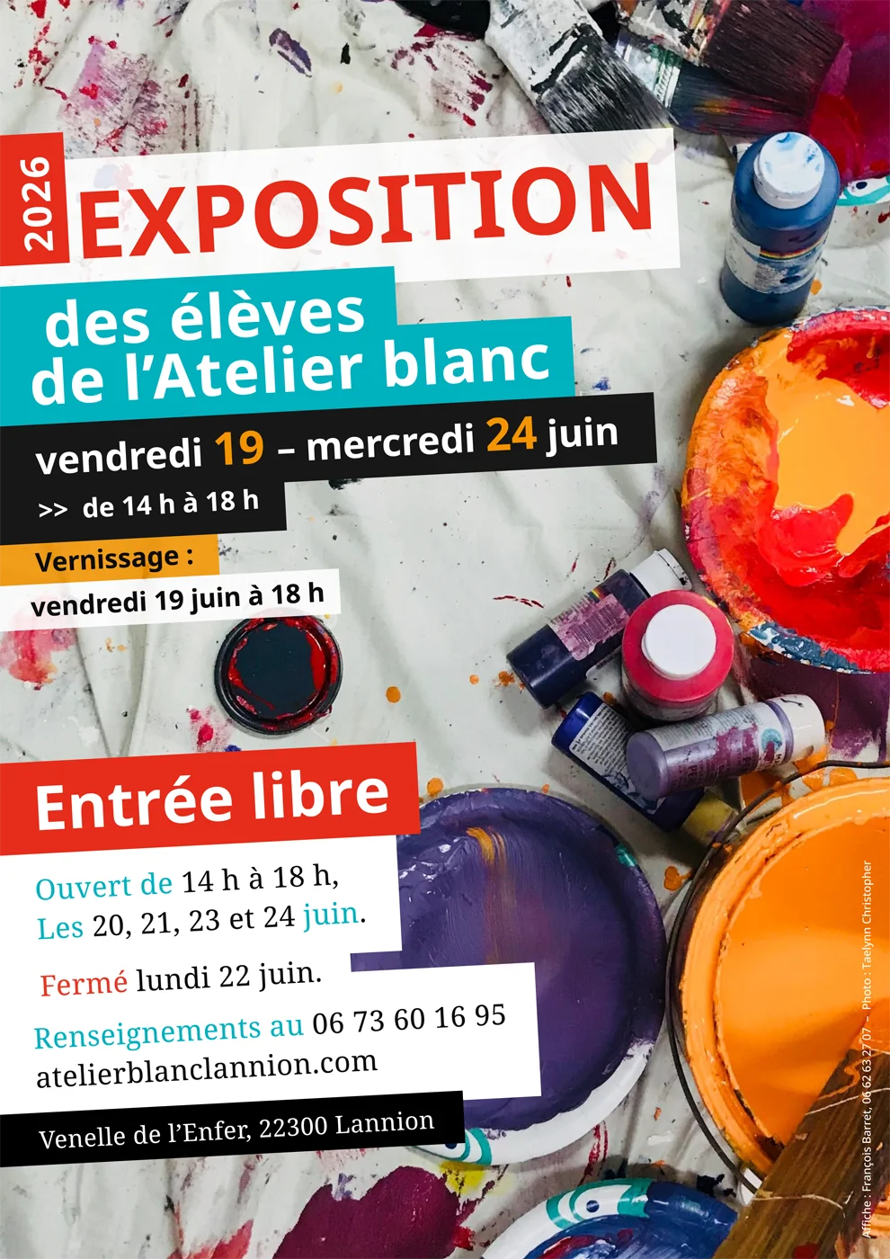 Affiche Exposition dessins et peinture 2026